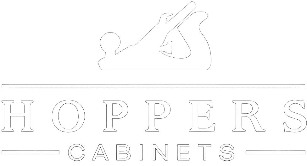 Hoppers Cabinets White Version Logo